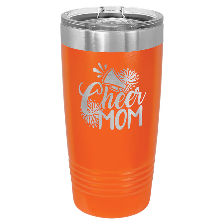 Custom laser engraved 20 oz Orange slider-lid tumbler - bulk