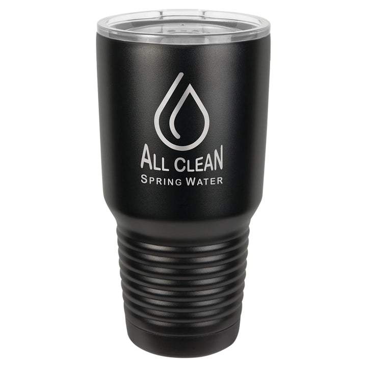 Custom laser engraved 30 oz Black No Silver Ring tumbler - bulk