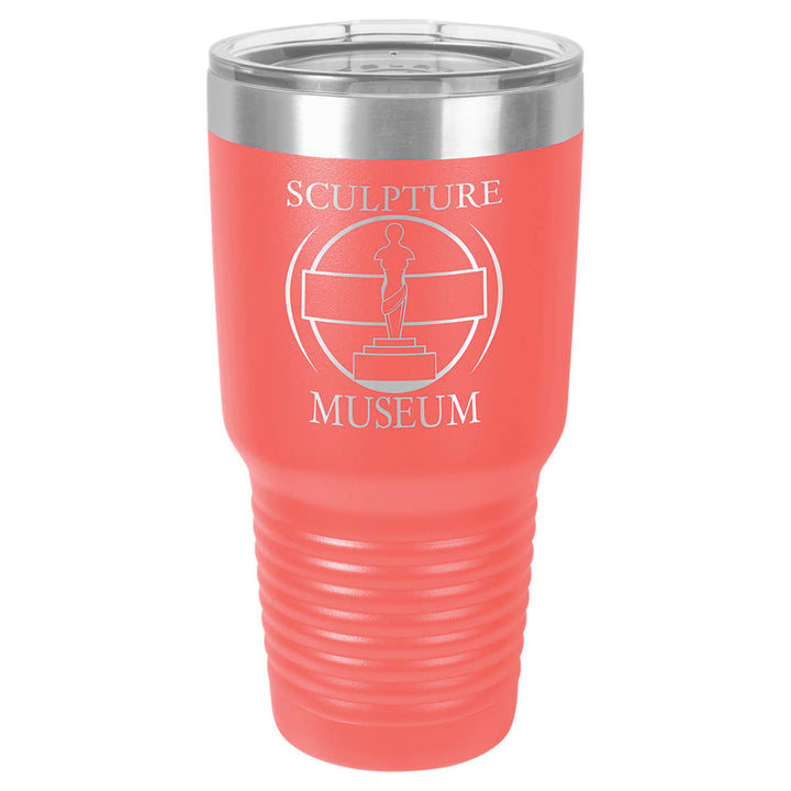 Custom laser engraved 30 oz Coral tumbler - bulk