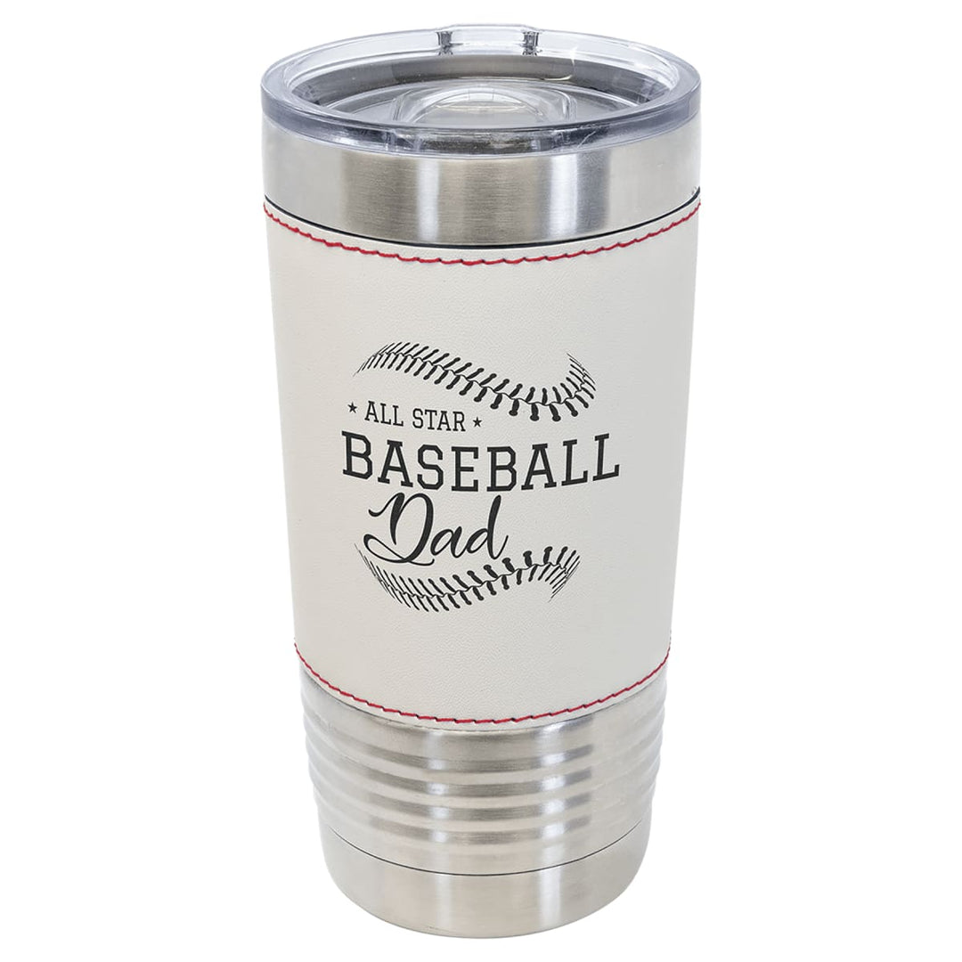 Custom engraved 20 oz Baseball sports tumbler - bulk