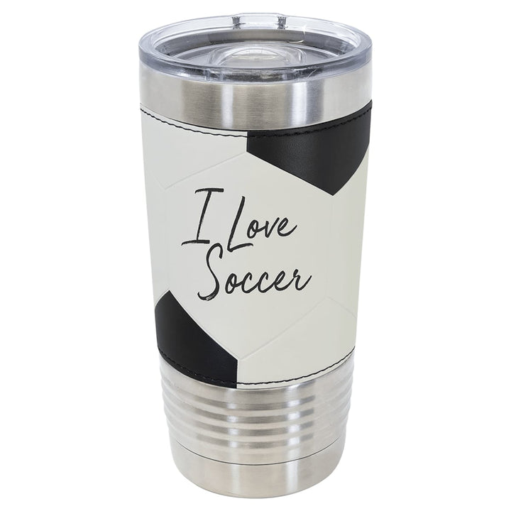 Custom engraved 20 oz Soccer sports tumbler - bulk