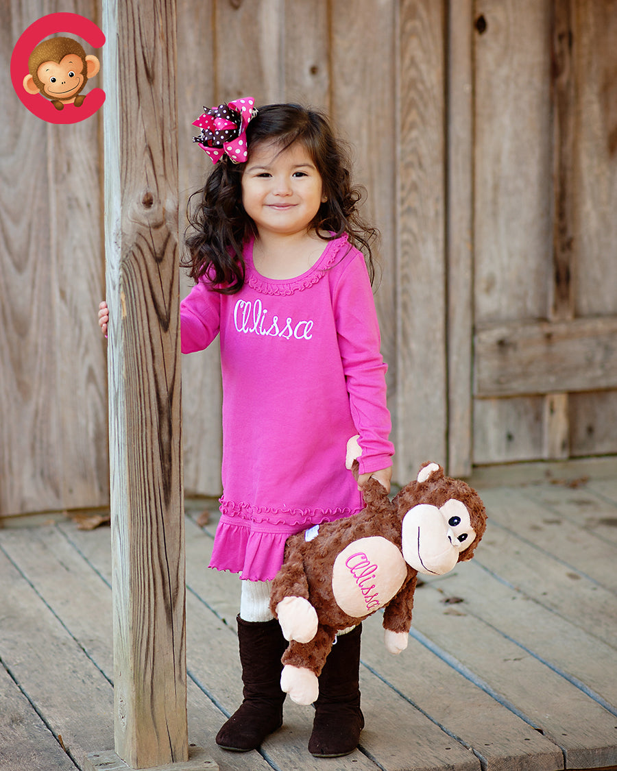 Monkey Personalized Cubbie Plush