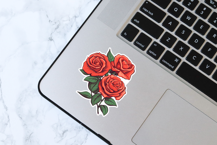 Red Roses Vinyl Decal Sticker