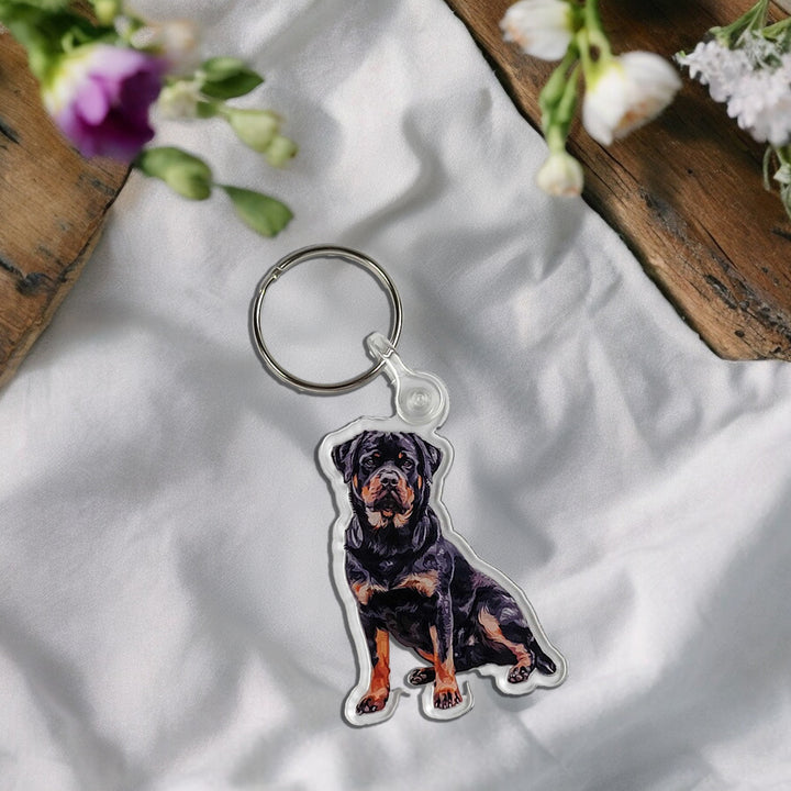 Rottweiler Acrylic Keychain