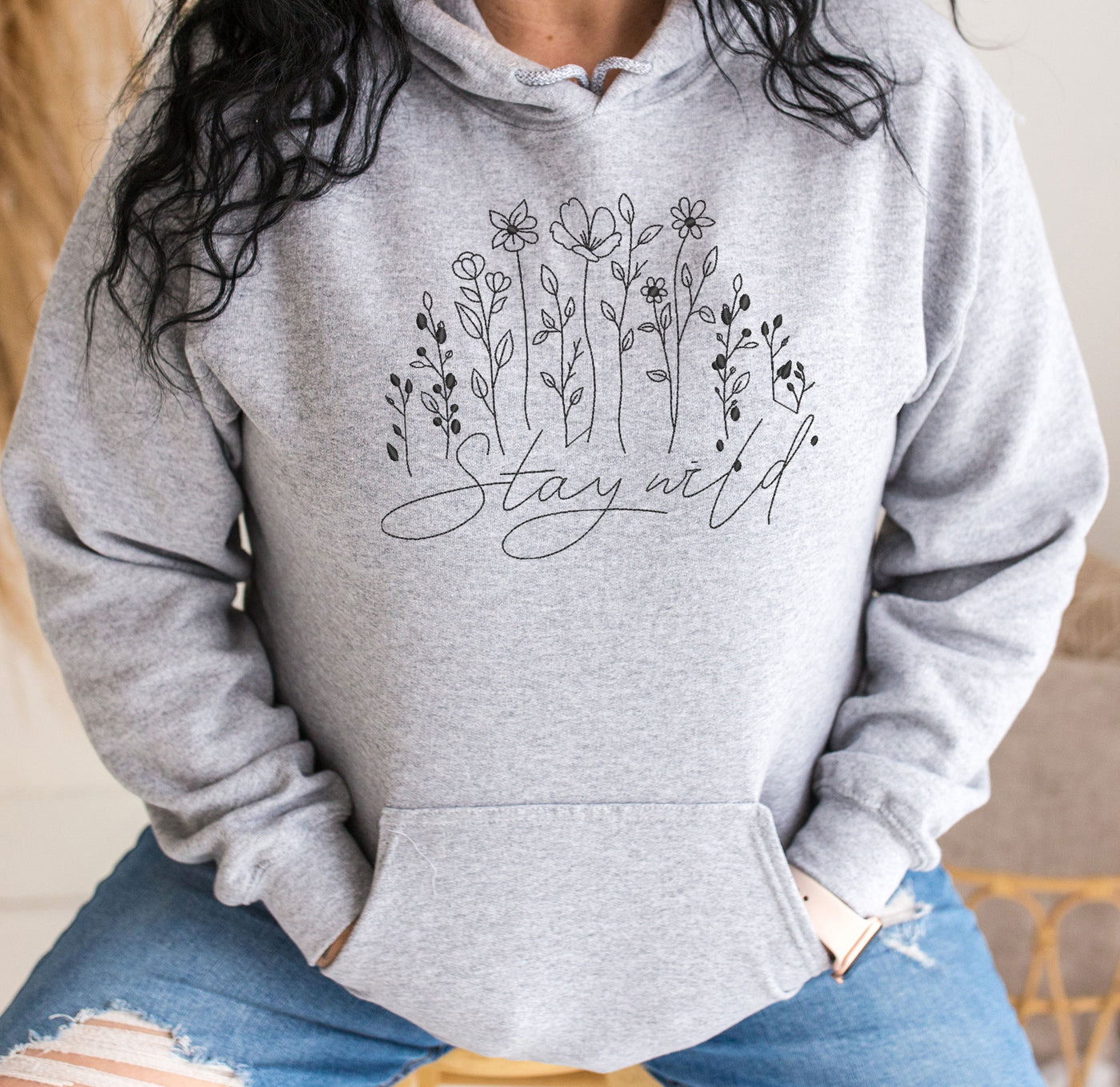 Stay Wild Embroidered Hoodie