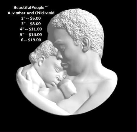 Mother and child mold, a mother holding her baby with their faces almost touching
