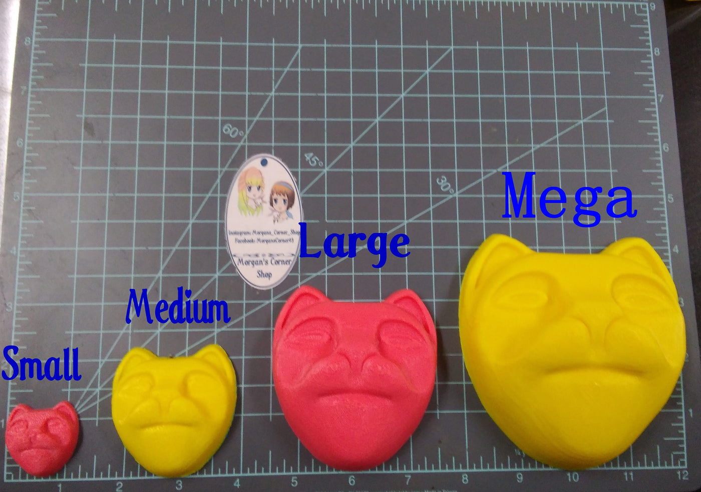 Cat Statue Head Plastic Mold or Silicone Mold, cat mold, bath bomb mold, soap mold, resin mold, clay mold, head mold, jewelry mold, cat head