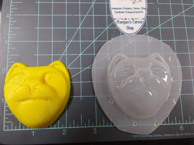 Cat Statue Head Plastic Mold or Silicone Mold, cat mold, bath bomb mold, soap mold, resin mold, clay mold, head mold, jewelry mold, cat head