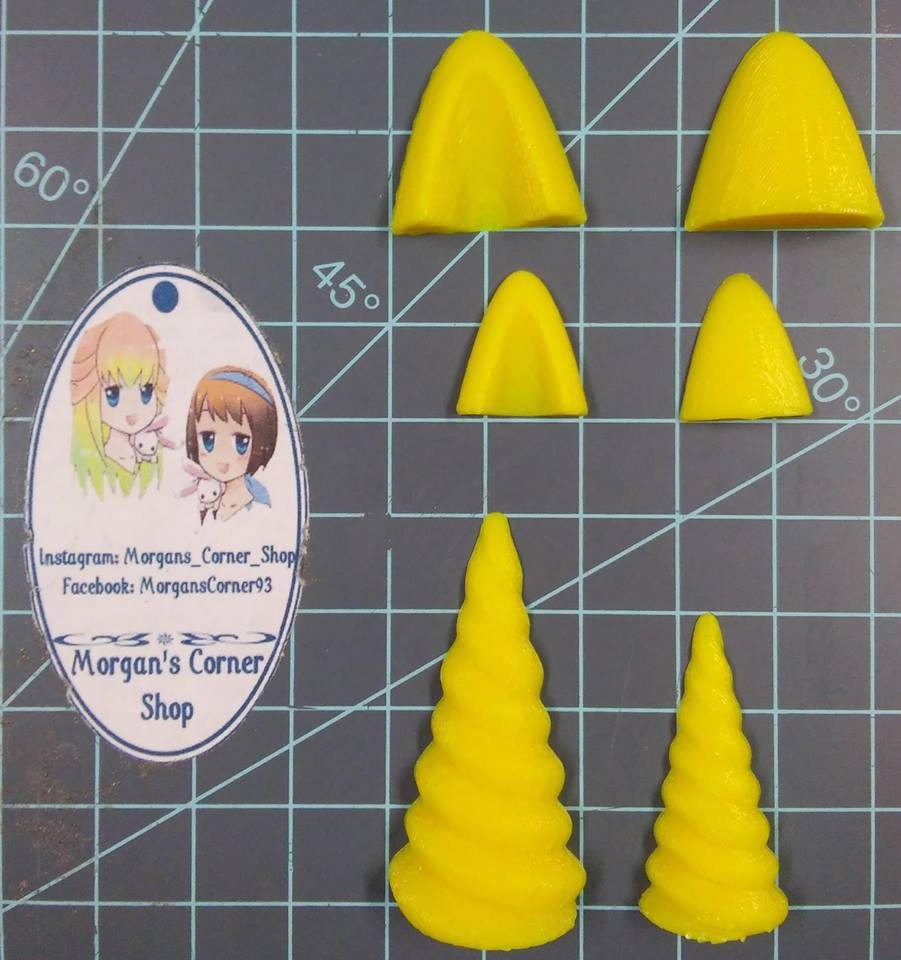 Mini Unicorn Horn &amp; Ears Plastic Mold, unicorn horn mold, bath bomb decoration mold, soap mold, unicorn ear mold, resin mold, ear mold, horn