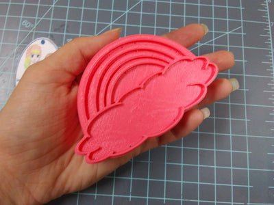 Rainbow Cloud Plastic Mold or Silicone Mold, rainbow mold, bath bomb mold, soap mold, cloud mold, resin mold, kawaii mold, rain cloud mould