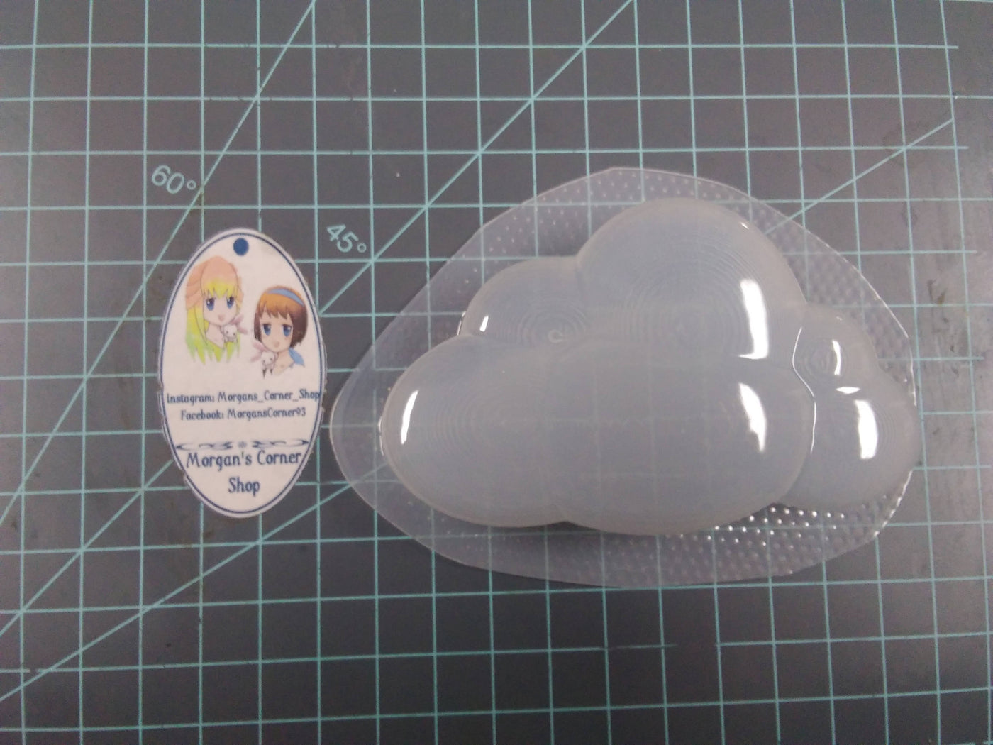 Puffy Cloud Plastic Mold or Silicone Mold, cloud Mold, resin mold, bath bomb mold, soap mold, 3D cloud mold, candy mold, rain cloud, puffy