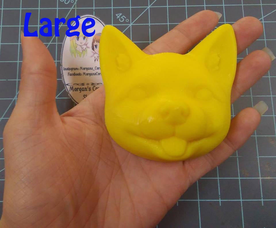 Fox Plastic Mold or silicone mold, fox mold, bath bomb mold, soap mold, fox head mold, resin mold, foxy mold, 3d mold, clay mold, kawaii fox