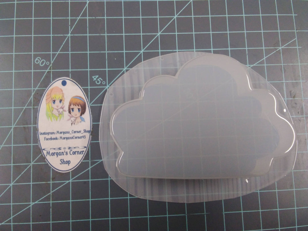 Cloud Silhouette Plastic Mold or Silicone Mold, cloud Mold, resin mold, bath bomb mold, soap mold, silhouette mold, candy mold, rain cloud
