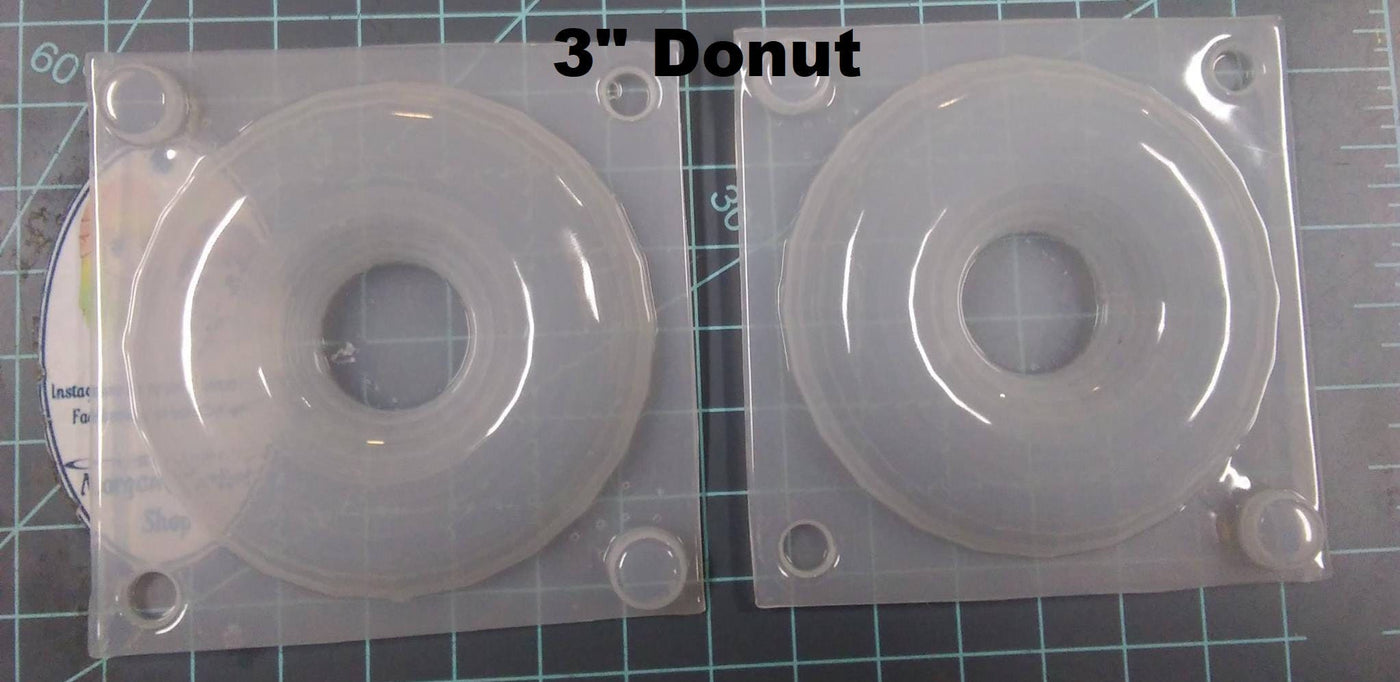 Donut Plastic Mold, doughnut mold, 2 part Mold, food mold, bath bomb mold, soap mold, dessert mold, candy mold, chocolate mold, mini donut