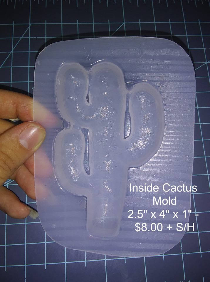 Cactus Plastic Mold or Silicone mold, bath bomb mold, soap mold, dessert mold, resin mold, prickly pear mold, 3d mold, plant mold, wax melt