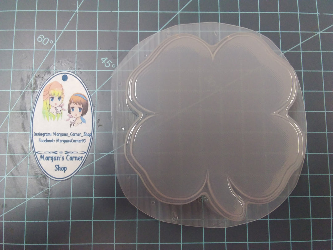 2D Four Leaf Clover Plastic Mold or Silicone mold, bath bomb mold, soap mold, clover mold, resin mold, 4 leaf clover mold, leaf mold, plant