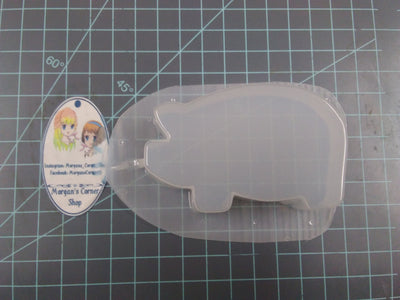 Pig Silhouette Plastic Mold or Silicone mold, bath bomb mold, soap mold, pig mold, resin mold, silhouette mold, piggy mold, cookie mold, wax