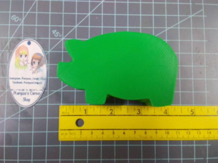 Pig Silhouette Plastic Mold or Silicone mold, bath bomb mold, soap mold, pig mold, resin mold, silhouette mold, piggy mold, cookie mold, wax