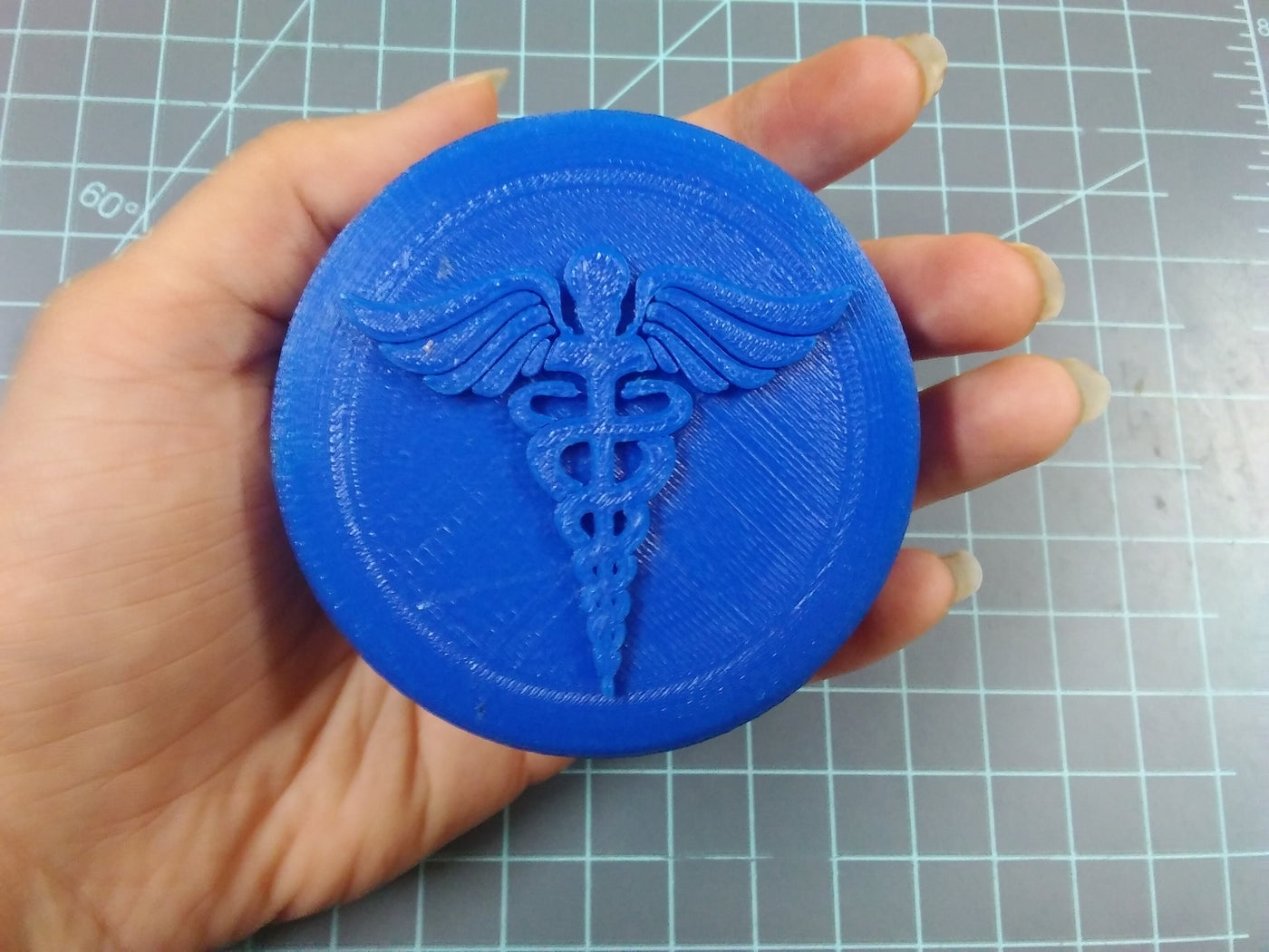 Caduceus Medical Symbol Plastic Mold or Silicone mold, bath bomb mold, soap mold, medical mold, resin mold, Emblem Mold, symbol mold, nurse