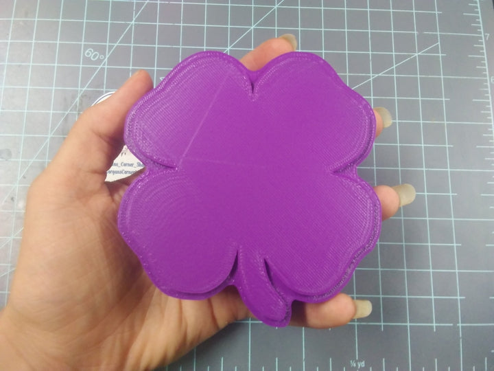 2D Four Leaf Clover Plastic Mold or Silicone mold, bath bomb mold, soap mold, clover mold, resin mold, 4 leaf clover mold, leaf mold, plant