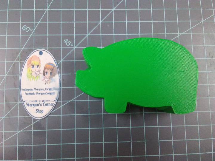 Pig Silhouette Plastic Mold or Silicone mold, bath bomb mold, soap mold, pig mold, resin mold, silhouette mold, piggy mold, cookie mold, wax
