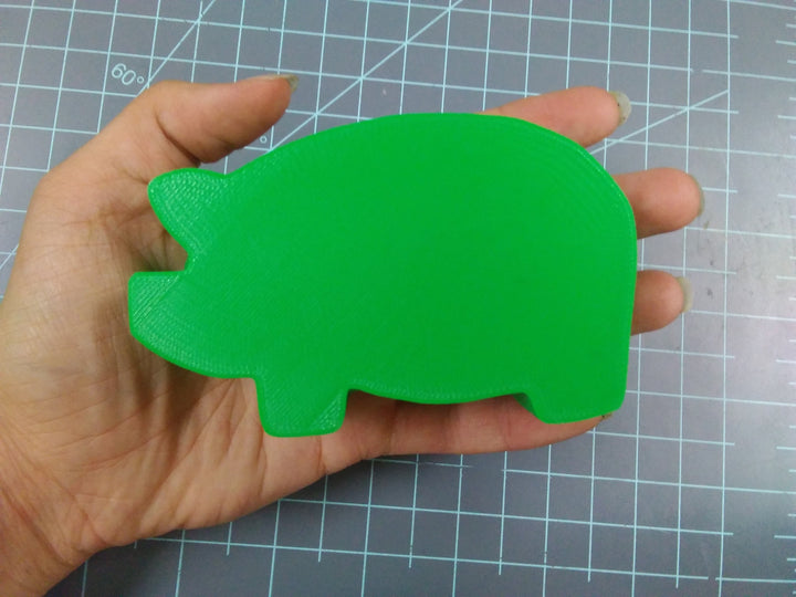 Pig Silhouette Plastic Mold or Silicone mold, bath bomb mold, soap mold, pig mold, resin mold, silhouette mold, piggy mold, cookie mold, wax