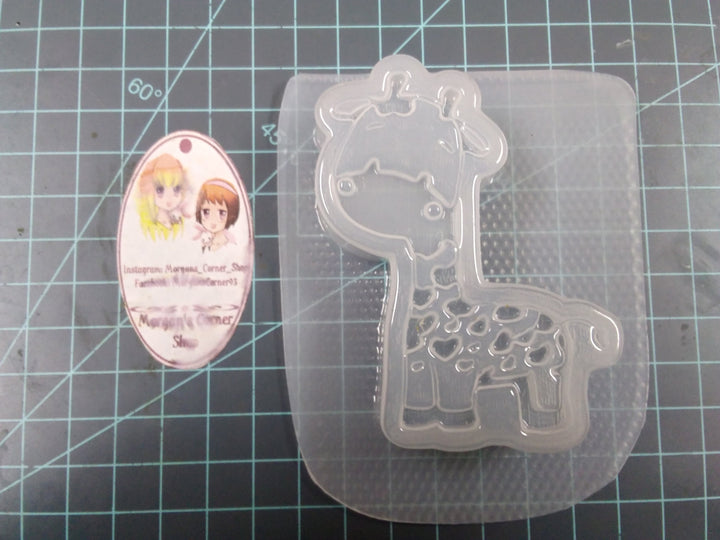 Baby Giraffe Plastic Mold or Silicone mold, bath bomb mold, soap mold, giraffe mold, resin mold, baby mold, chocolate mold, africa mold
