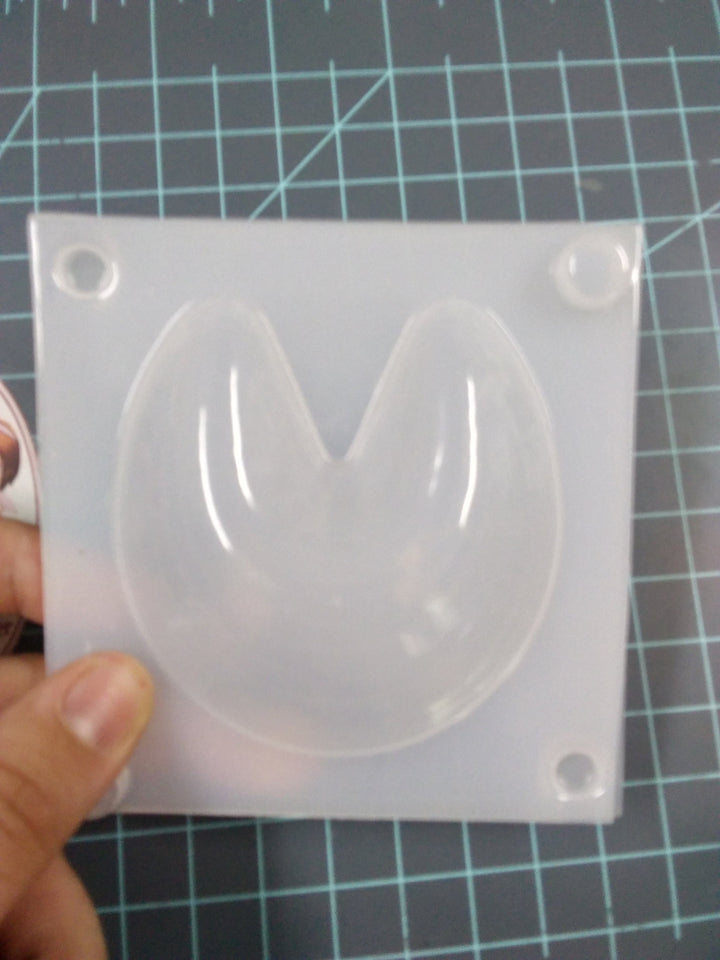 Fortune Cookie 2-part Plastic Mold, bath bomb mold, soap mold, cookie mold, resin mold, fortune mold, china mold, chocolate mold, candy mold