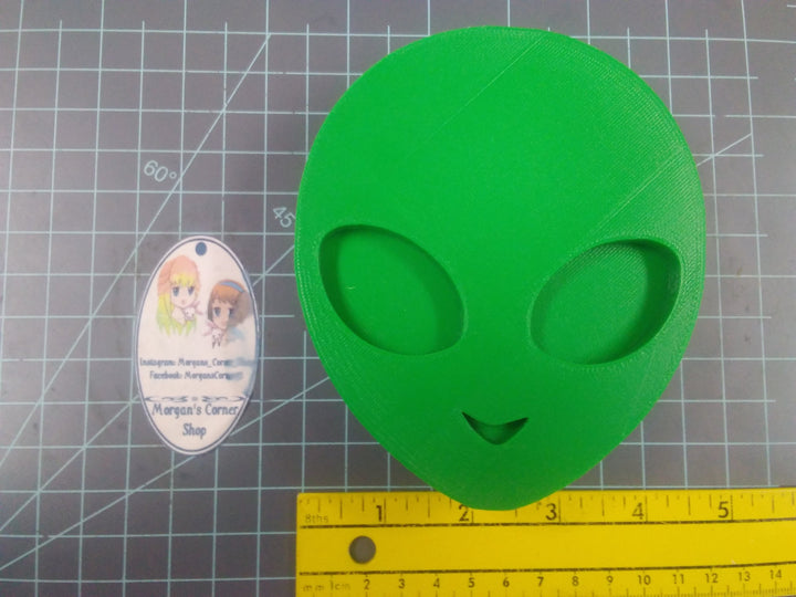 Alien Head Plastic Mold or Silicone mold, bath bomb mold, soap mold, alien mold, resin mold, candy mold, chocolate mold, ufo mold, wax mold
