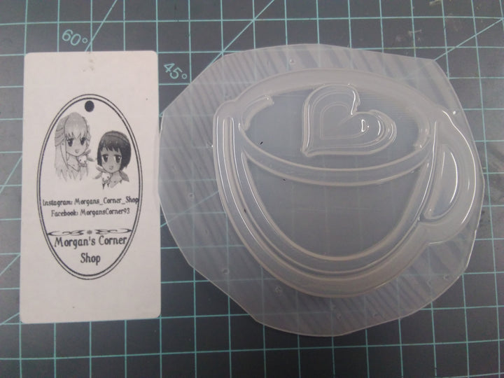 Coffee Cup Plastic Mold or Silicone mold, bath bomb mold, soap mold, cup mold, resin mold, candy mold, chocolate mold, coffee mold, latte