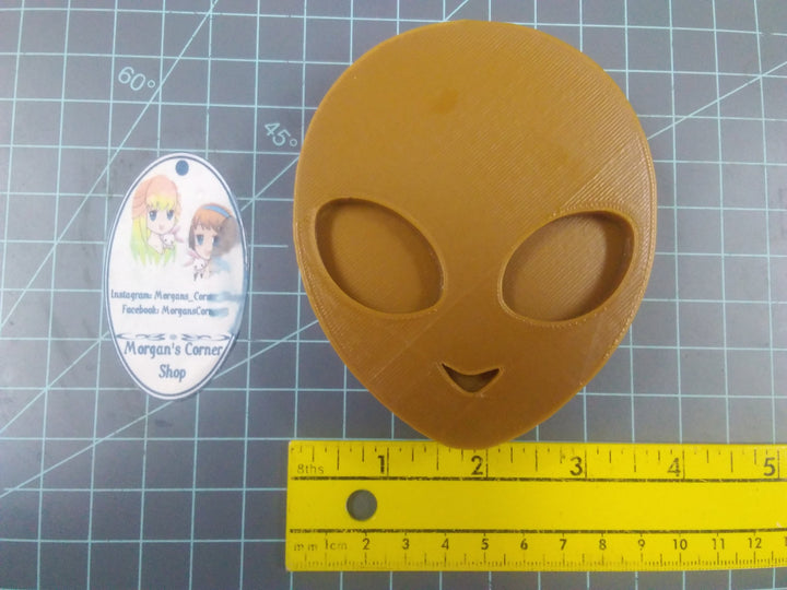 Alien Head Plastic Mold or Silicone mold, bath bomb mold, soap mold, alien mold, resin mold, candy mold, chocolate mold, ufo mold, wax mold