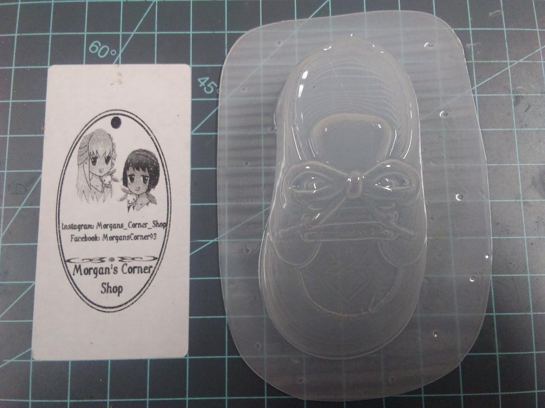 Baby Shoe Plastic Mold or Silicone mold, bath bomb mold, soap mold, baby bootie mold, resin mold, candy mold, chocolate mold, shoe mold