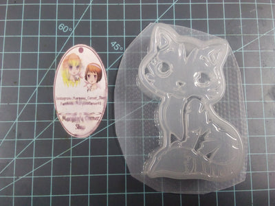 Kitty Cat Plastic Mold or Silicone mold, bath bomb mold, soap mold, kitten mold, resin mold, candy mold, chocolate mold, animal mold, cat