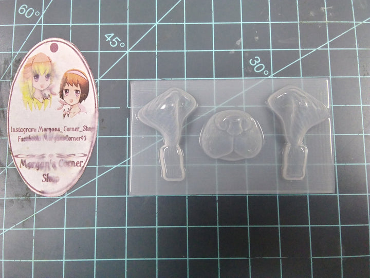 Mini Puppy Nose &amp; Ears Plastic Mold, dog nose mold, bath bomb decoration mold, soap mold, dog ear mold, resin mold, ear mold, nose mold, dog
