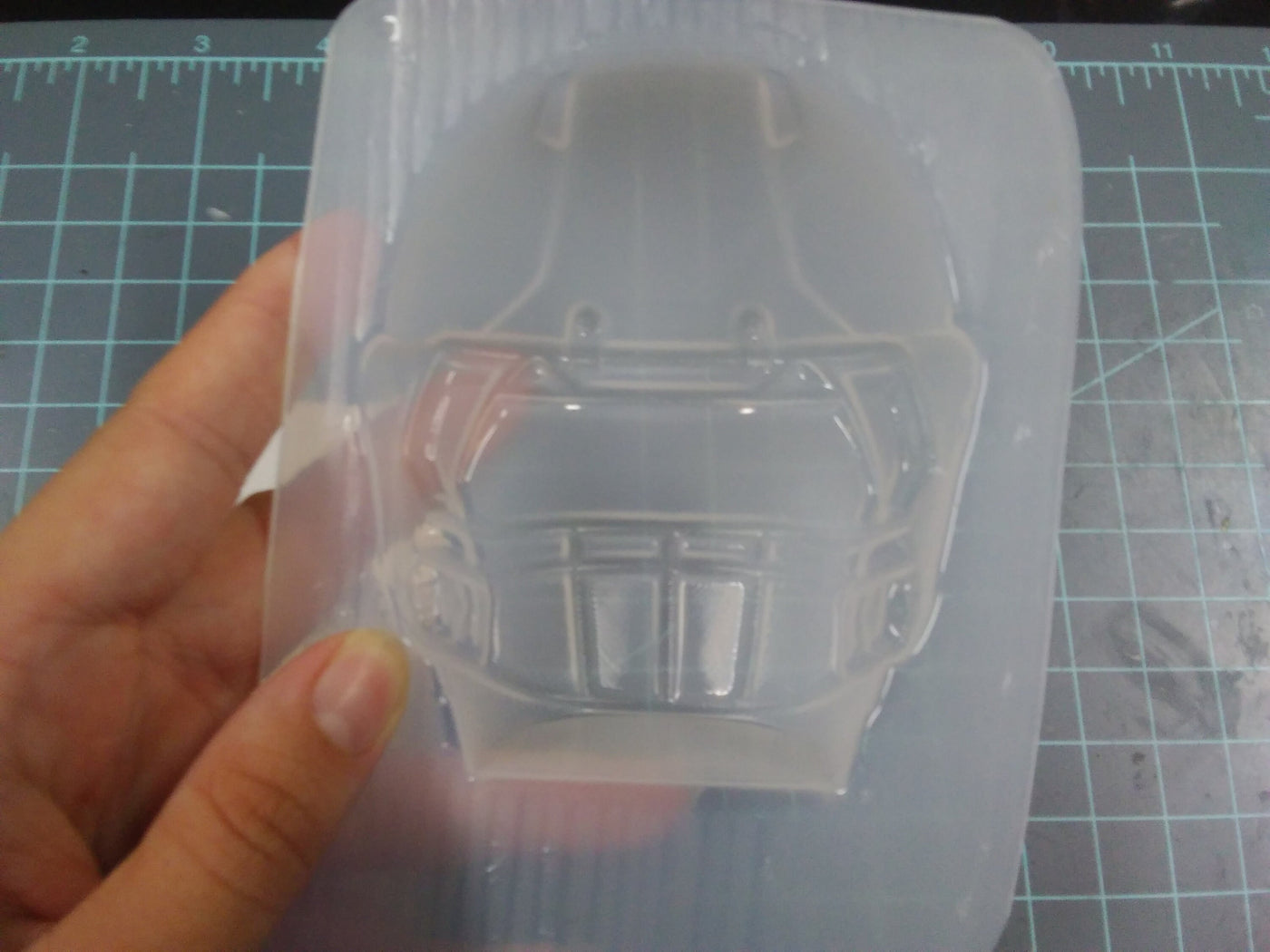 Sport Helmet Plastic Mold or Silicone mold, bath bomb mold, soap mold, football helmet mold, resin mold, chocolate mold, hockey helmet mold