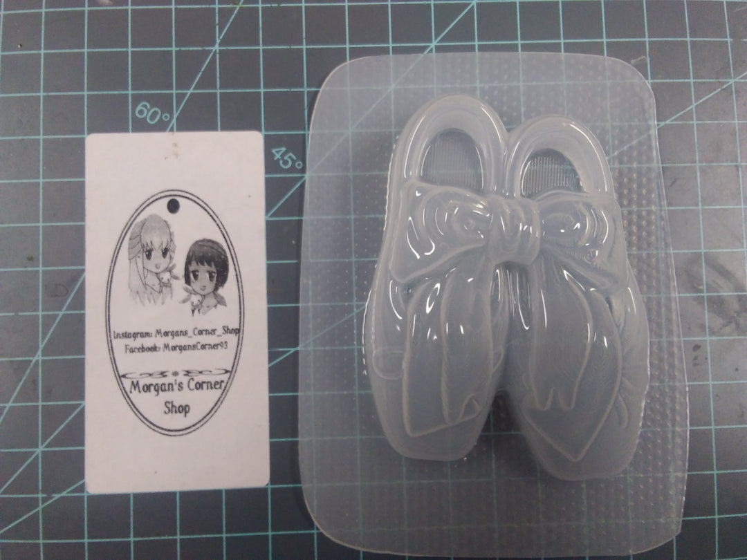 Ballet Slippers Plastic Mold or Silicone mold, bath bomb mold, soap mold, ballet shoe mold, resin mold, dance mold, chocolate mold, shoe