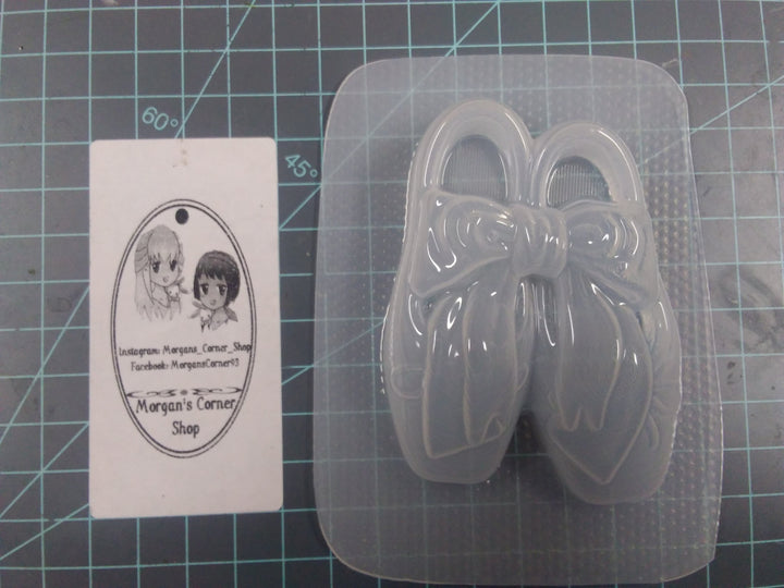 Ballet Slippers Plastic Mold or Silicone mold, bath bomb mold, soap mold, ballet shoe mold, resin mold, dance mold, chocolate mold, shoe