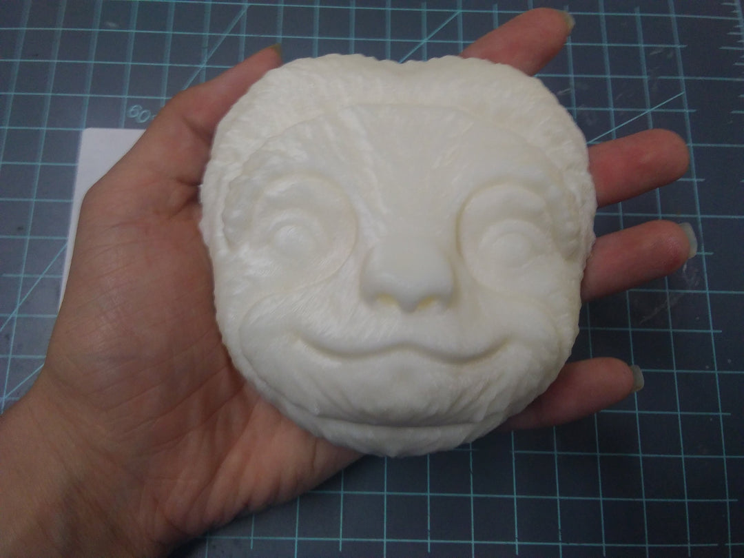 Sloth Face Plastic Mold or Silicone mold, bath bomb mold, soap mold, sloth mold, resin mold, animal mold, chocolate mold, zoo, baby sloth