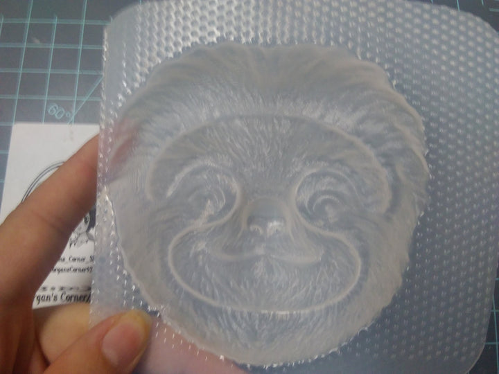 Sloth Face Plastic Mold or Silicone mold, bath bomb mold, soap mold, sloth mold, resin mold, animal mold, chocolate mold, zoo, baby sloth