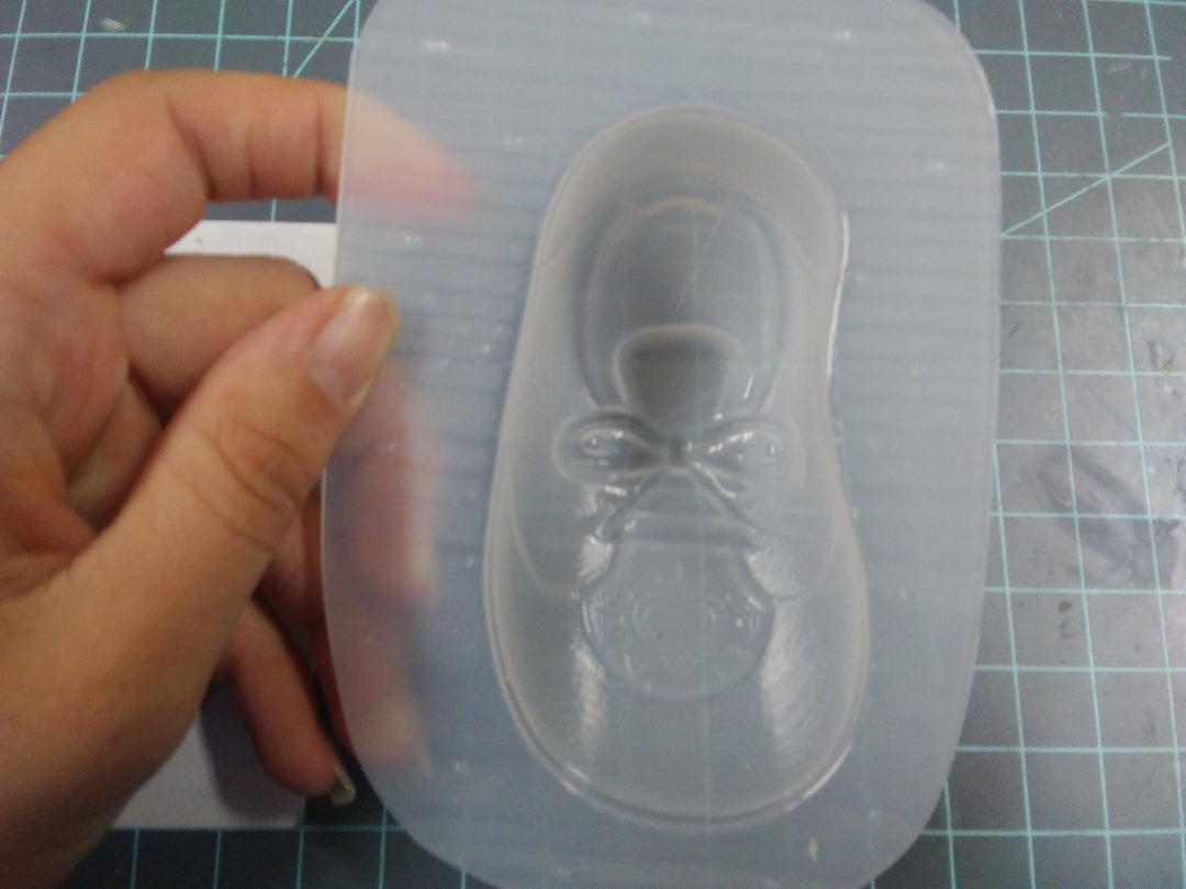 Baby Shoe Plastic Mold or Silicone mold, bath bomb mold, soap mold, baby bootie mold, resin mold, candy mold, chocolate mold, shoe mold