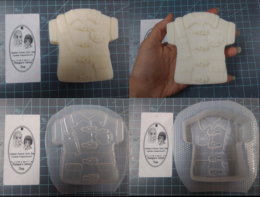 Career Uniforms Plastic Mold, bath bomb mold, soap mold, uniform mold, resin mold, doctor mold, fireman mold, policeman, soldier, pilot