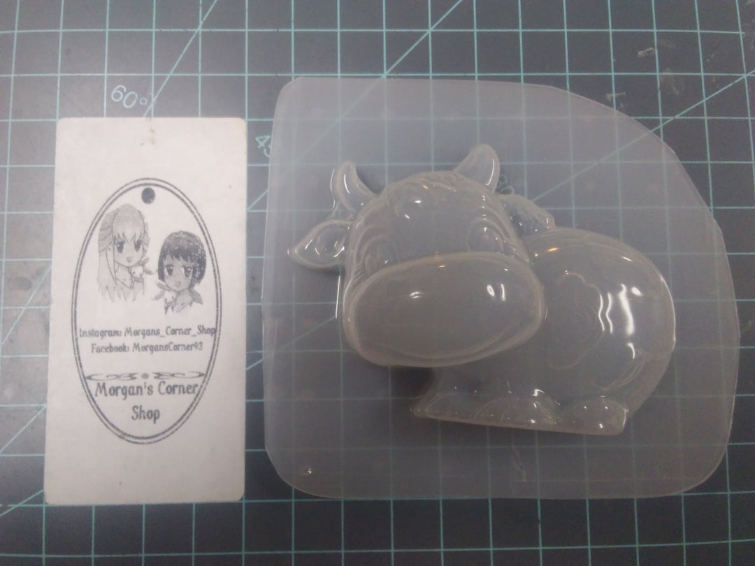 Baby Cow Plastic Mold or Silicone mold, bath bomb mold, soap mold, cow mold, resin mold, calf mold, chocolate mold, farm mold, Bull mold