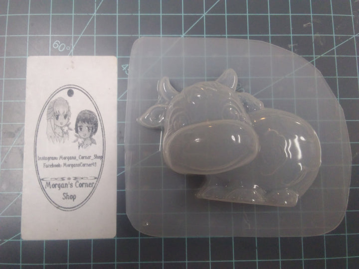 Baby Cow Plastic Mold or Silicone mold, bath bomb mold, soap mold, cow mold, resin mold, calf mold, chocolate mold, farm mold, Bull mold