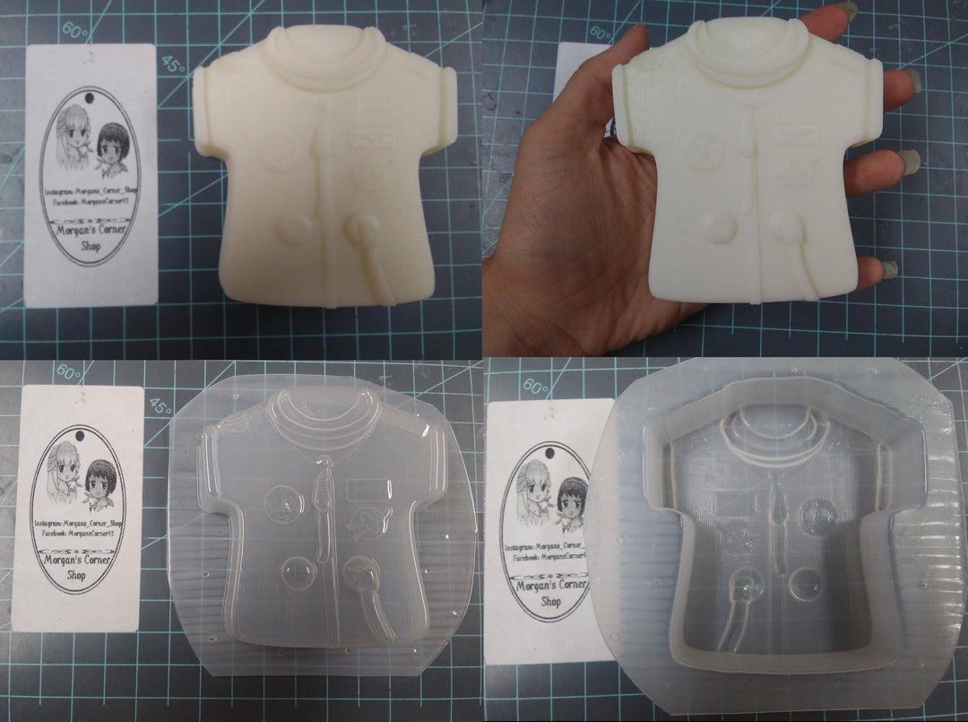 Career Uniforms Plastic Mold, bath bomb mold, soap mold, uniform mold, resin mold, doctor mold, fireman mold, policeman, soldier, pilot