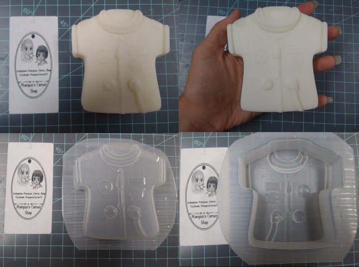 Career Uniforms Plastic Mold, bath bomb mold, soap mold, uniform mold, resin mold, doctor mold, fireman mold, policeman, soldier, pilot