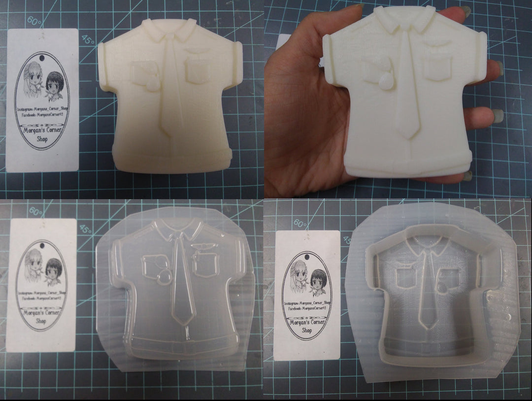 Career Uniforms Plastic Mold, bath bomb mold, soap mold, uniform mold, resin mold, doctor mold, fireman mold, policeman, soldier, pilot