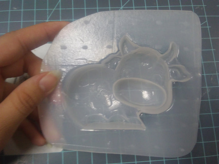 Baby Cow Plastic Mold or Silicone mold, bath bomb mold, soap mold, cow mold, resin mold, calf mold, chocolate mold, farm mold, Bull mold