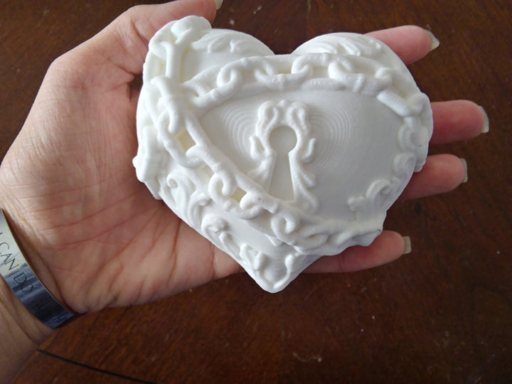 Heart in Chains Plastic Mold or Silicone mold, bath bomb mold, soap mold, heart mold, resin mold, love, chocolate mold, chain heart mold