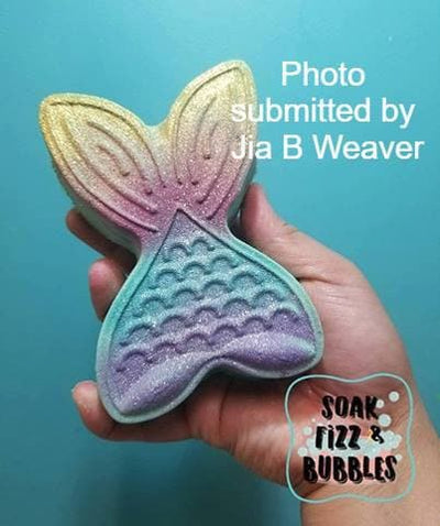 Simple Mermaid Tail Plastic Mold or Silicone mold, bath bomb mold, soap mold, mermaid mold, resin mold, tail mold, mermaid tail mold, mould