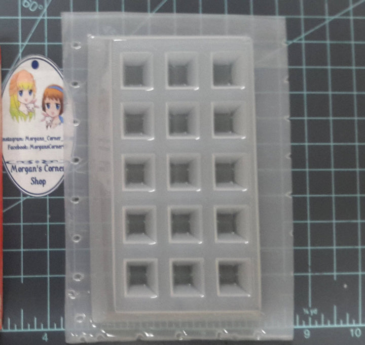 Waffle Plastic Mold, food mold, bath bomb mold, soap mold, breakfast mold, Large waffle mold, resin mold, wax mold, bath bomb mould,